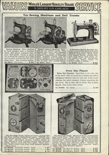 1938 PAPER AD Juguete Máquina de Coser Energía Manual Eléctrica Eldredgette
