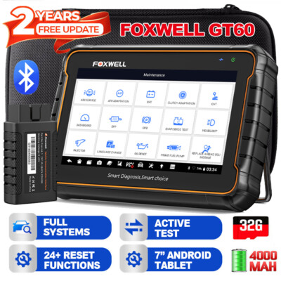 2025 Foxwell GT60 Profi KFZ Diagnosegerät Auto OBD2 Scanner TPMS EPB SAS ABS DPF