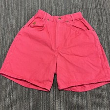 Vintage Chic Jean Shorts Womens Juniors 9 Pink Hi-Rise Mom Hipster USA STAINED