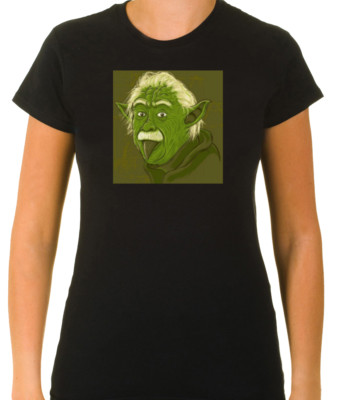Albert Einstein Yoda 3/4 kurzärmeliges T-Shirt Damen L817