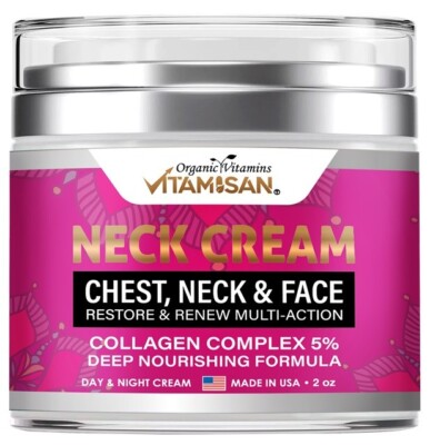 Collagen Face Cream Anti-Aging Firming Hydrating & Wrinkle Support  Airless 2 oz