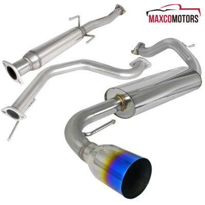 Catback Exhaust Fits 88-91 Honda CRX Muffler System w/ 4'' Burnt Tip 1988-1991