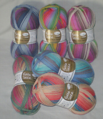 (69,5 /kg) 100 gr BAMBUS-MERINO EMOTION Sockenwolle 4-fach / 4-fädig Farbverlauf