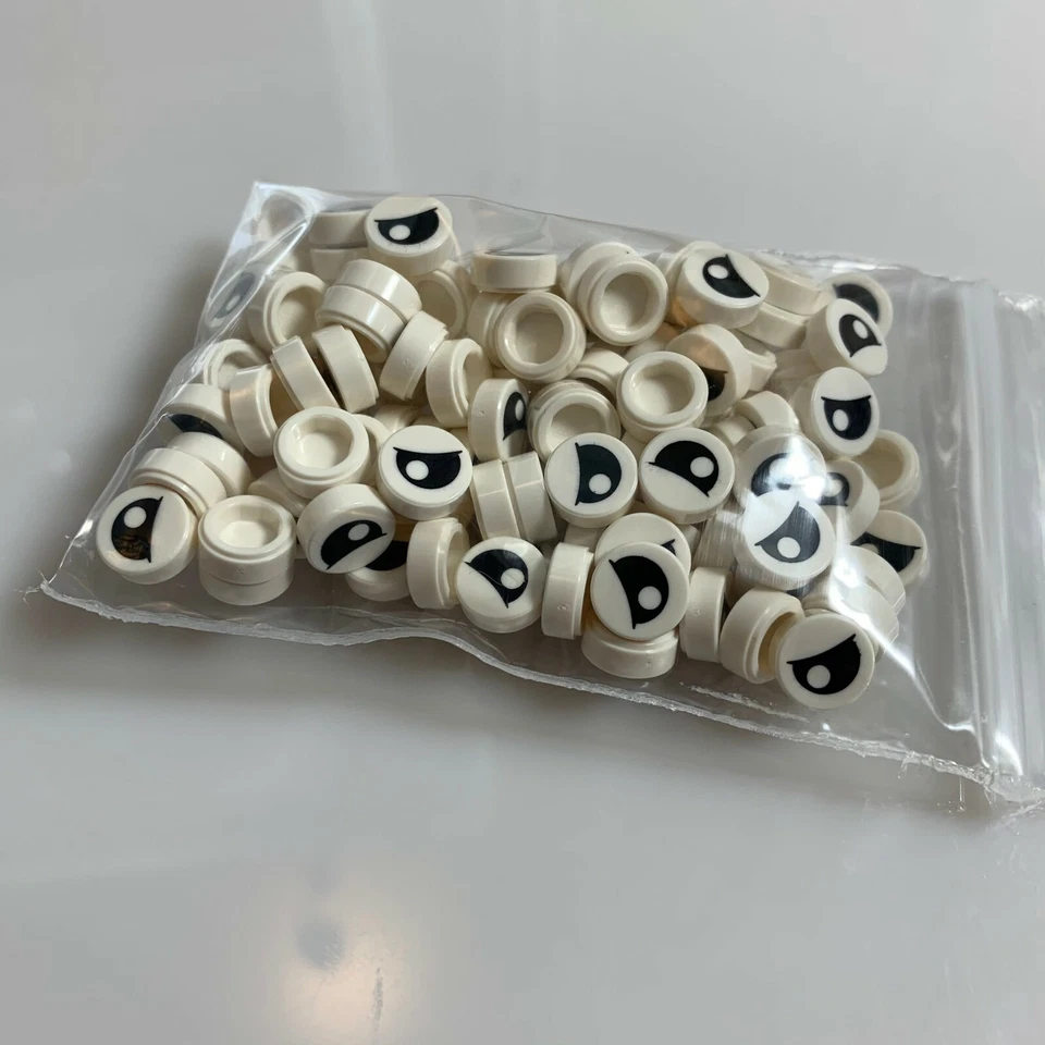 100 por lote NUEVO LEGO 'Eye' 1x1 Redondo "No. Azulejos planos 27" (19395/6099548) ojos Foto 3 de 3