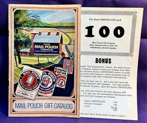 MAIL POUCH TOBACCO GIFT CATALOG + ORIGINAL INSERT - 1960’s ERA
