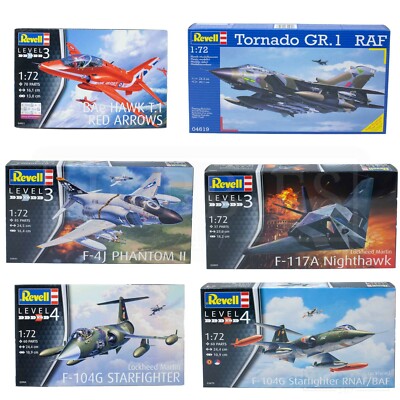 Revell Maßstab 1:72 Modellbausätze Düsenjäger Flugzeug F15 Harrier Tornado Eurofighter