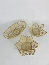 3 Wicker Basket Bobo Hand Woven Natural Rattan Storage Basket Farmhouse Tan 3 