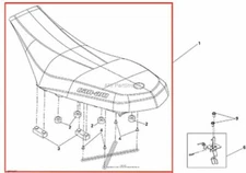 NEW OEM CAN-AM DS 250 SEAT SADDLE FOAM PAN COMPLETE ASSEMBLY