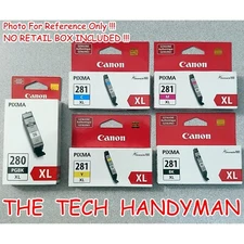 5-PACK CANON GENUINE 280XL BLACK & 281XL COLOR INK (NO RETAIL BOX) TS9521C