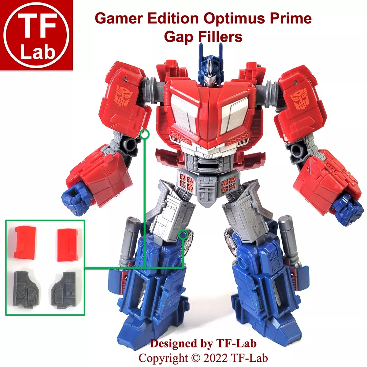 Forearm Leg Gap Fillers Upgrade Kit:Transformers Legacy Prime