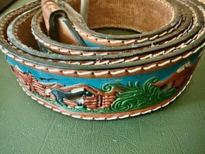 HAND MADE BELTS FROM COLOMBIA Tooled Belts – Planet Cowboy main image 4
