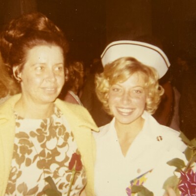 AfD  Photo Photograph Snapshot Beautiful Blonde Nurse Nursing Uniform Woman