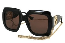 Gucci Sunglasses GG 1022 S 005 Black Brown Lens New Authentic Womens 54mm