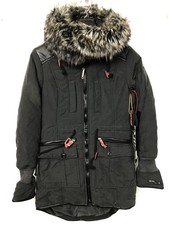 KHUJO Giacca Invernale Donna, Bugs Grigio Scuro S