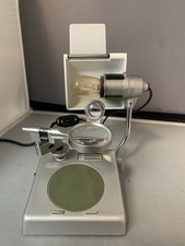 Vtg Philatell Double Lens Stamp Magnifier Philately Viewer Stand Working Light