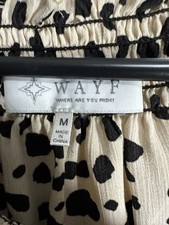 WAYF Women Ivory Leopard Print Bodysuit Size Medium
