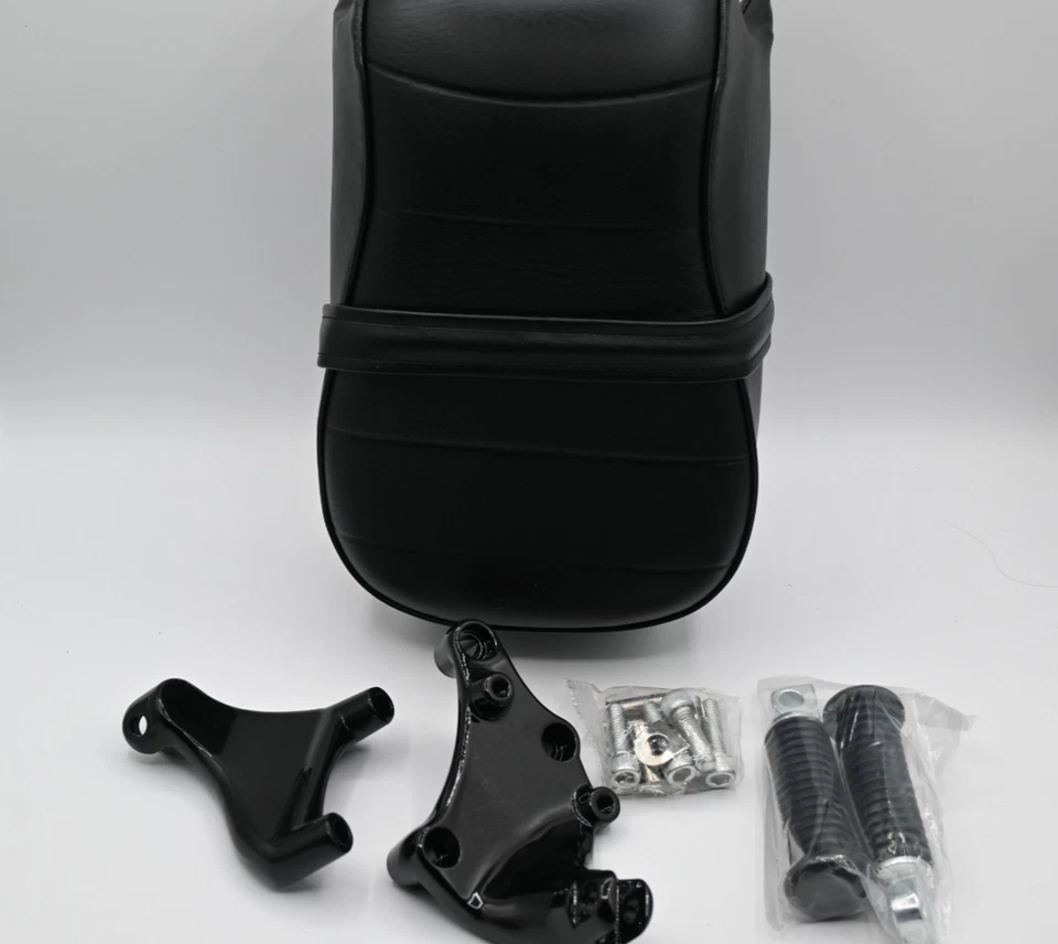 Asiento de pasajero trasero con estriberas apto para Harley Sportster Iron 883 XL883N Foto 2 de 4