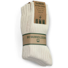 Calcetines Algodón Natural Hombre y Mujer, 4 Pares, Puro Sin Teñir Sin Costuras Orgánico Suave Top
