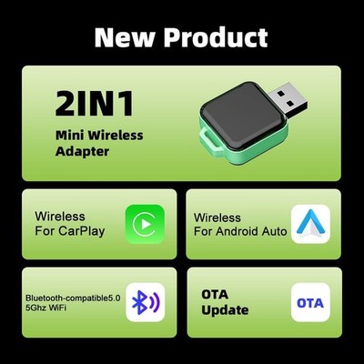 USB Wireless Adapter für mühelos für Carplay für Android Auto Experience