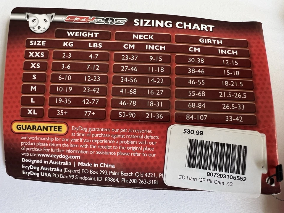 EzyDog Quick-fit Dog Harness Reflective Strong Adjustable XS NWT Candy 🐶 - Image 4 of 4