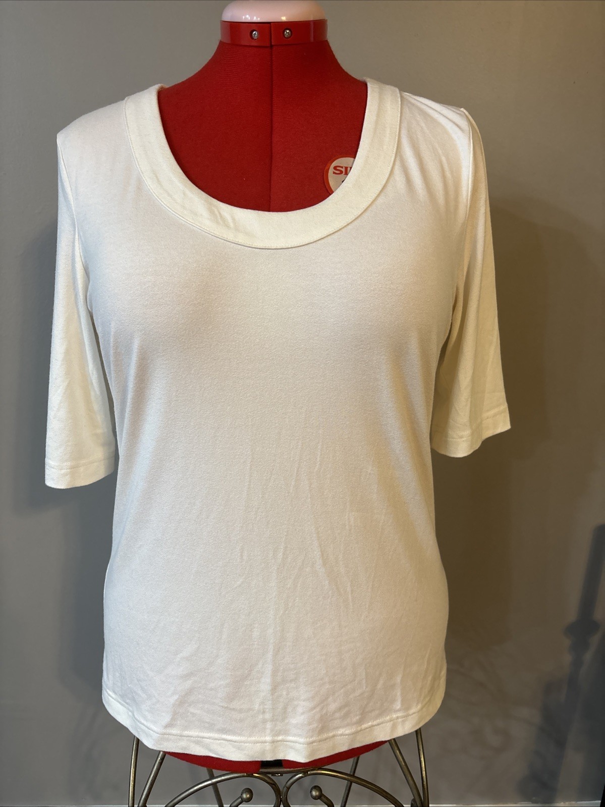 Ann Taylor Women's Solid Ivory Pullover Shirt, Si… - image 1