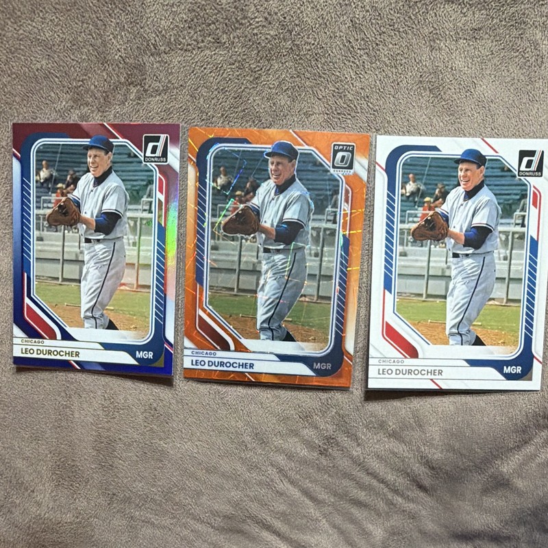 Panini 2026 Donruss/Optic Leo Durocher Chicago Cubs #9 Prizm 3-Card Lot