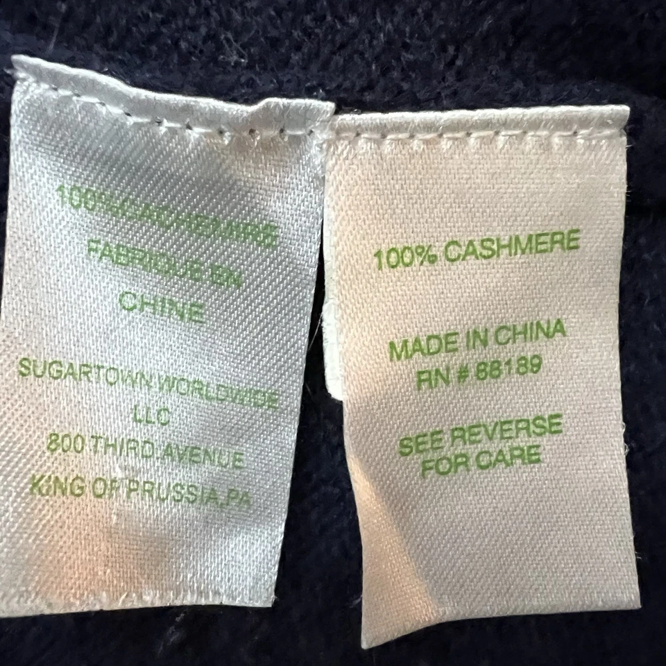 Cárdigan Cashmere Lilly Pulitzer Frente Abierto Azul Marino, Talla XS Foto 4 de 4