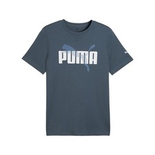PUMA Intersect Crew Neck Short Sleeve T-Shirt Mens Grey Casual Tops 68984104