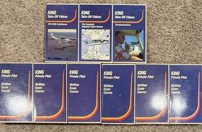 King Schools Private Pilot VHS Training Course Lot 9 Tapes Jeppesen VFR ATC