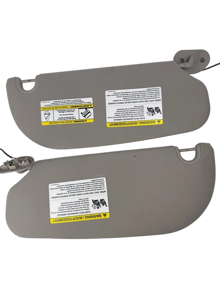 Оригинальные солнцезащитные козырьки 02–05 Ford Explorer — комплект из бежевой ткани левая и правая с освещенным зеркалом - Изображение 3 из 4