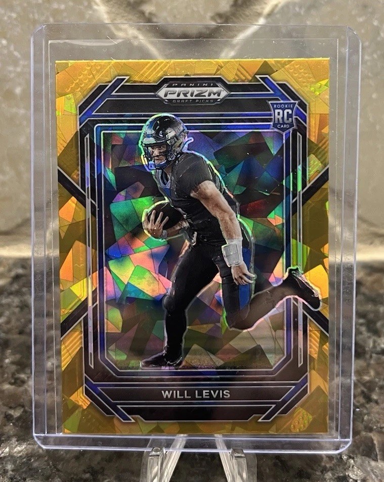💎 Mint 2023 Panini Prizm Draft Picks - Will Levis #103 Gold Ice Prizm (RC)