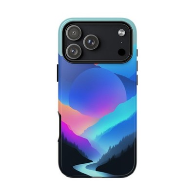 Phone Ink - Lifetime Warranty Custom Case - Gradient Blue River Mountains