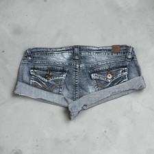 Denim Shorts Juniors 13 Blue Rolled Cuff Embellished Pockets Casual Summer