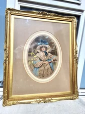 ANTIQUE E. M. HESTER SIGNED ENGRAVING AFTER HERBERT GUSTAVE SCHMALZ PAINTING