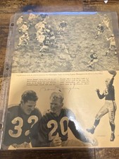 1951 Sammy Baugh Football Autograph HOF Newspaper Auto Rare