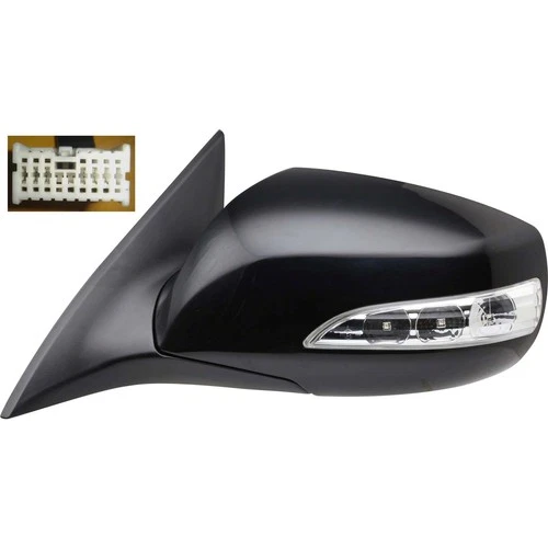Power Flat Driver Side Door Mirror Heated Signal 128-50434D OE