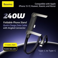 Phone Stand Charger Cable 240W Fast Charging Invisible Holder for iPhone Samsung