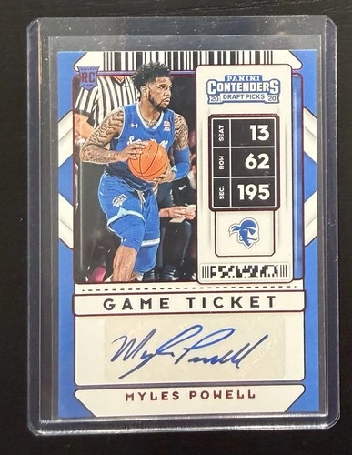 2020 Panini Contenders Draft Picks #112 Myles Powell Game Ticket Red Auto
