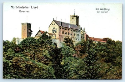 Die Wartburg bei Eisenach GERMANY - Norddeutscher Lloyd Bremen Postcard