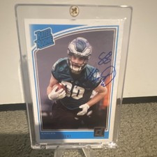 Panini Donruss 2018 Dallas Goedert Rated Rookie Signed Card Philadelphia Eagles. rookie card picture