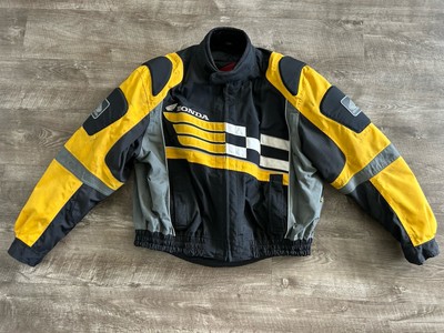 Yellow Honda Rider Collection Mens Racing Motorcycle Jacket Sz 3XL