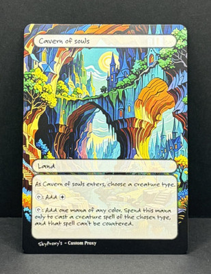 MTG - Cavern of Souls - Van Gogh Style - Card For EDH and Playtest