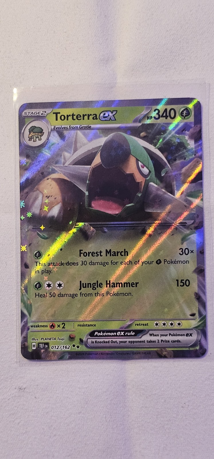 Torterra ex 012/162 Temporal Forces Double Rare NM Pokemon Card