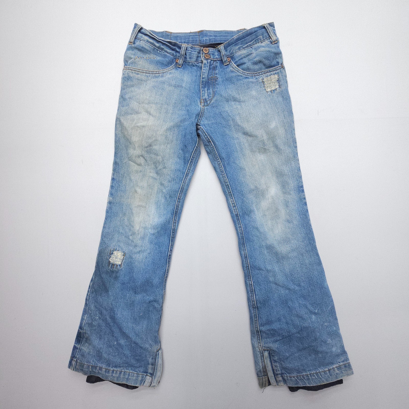 Jean Denim Snow Pants Mens Small Lined Y2k Grunge Ski Street