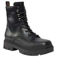 Stivaletto Donna Guess Ramsey Punta Quadrata Anfibio  Leather Black