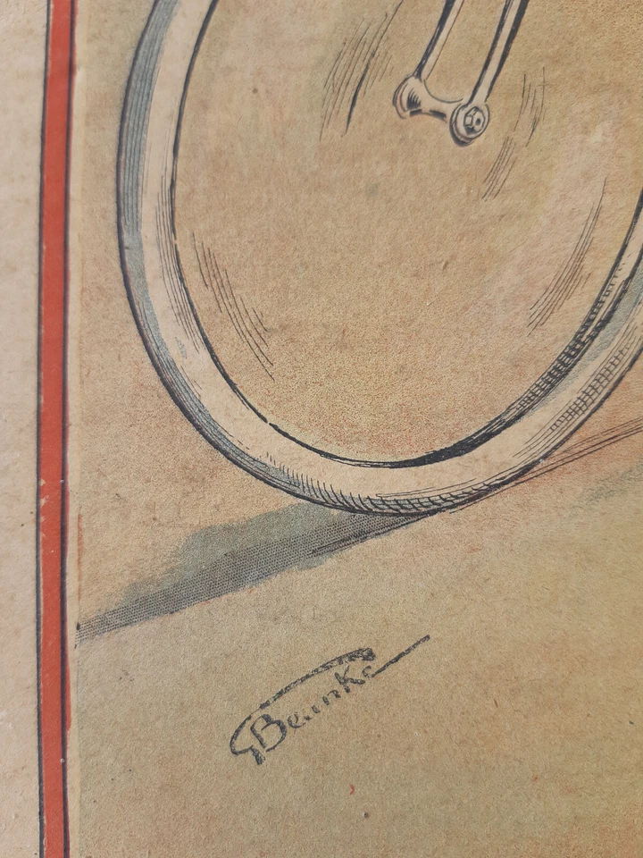 Ancien carton publicitaire Cycles & Automobiles HURTU désert Sahara ZOUAVE Rueil - Photo 2/4