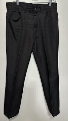 Vtg 70s Levi's Pants Mens Leisure Suit Polyester Black Disco Levis