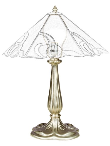 531C-DALE TIFFANY METAL LAMP BASE -(REC -14"-16" FABRIC SHADE) - Picture 2 of 2