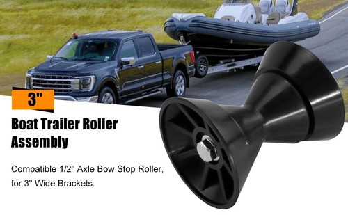 3" Boat Trailer Bow Roller Assembly w/ Spoke for Trailer Keel Roller 1/2" Shaft - Picture 14 of 24