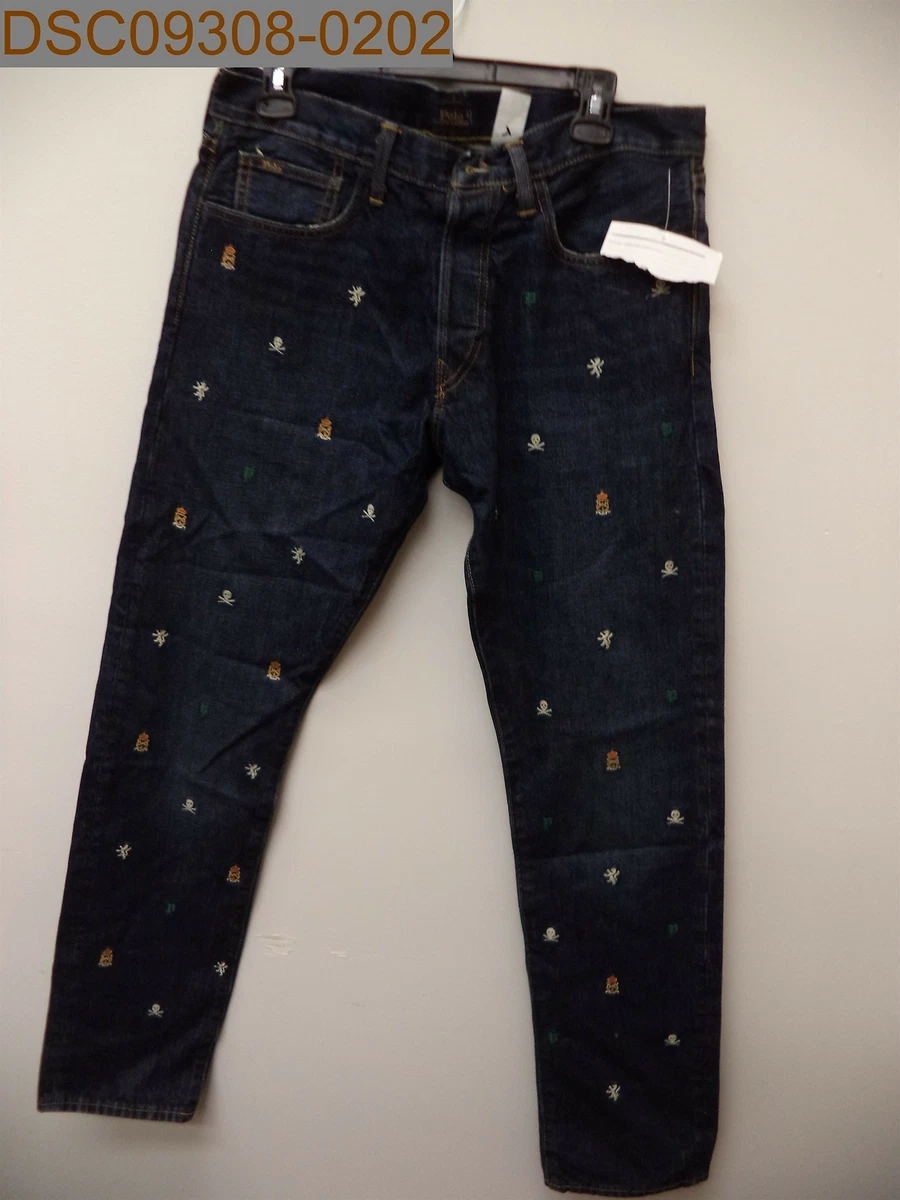 Ralph lauren embroidered jeans clearance